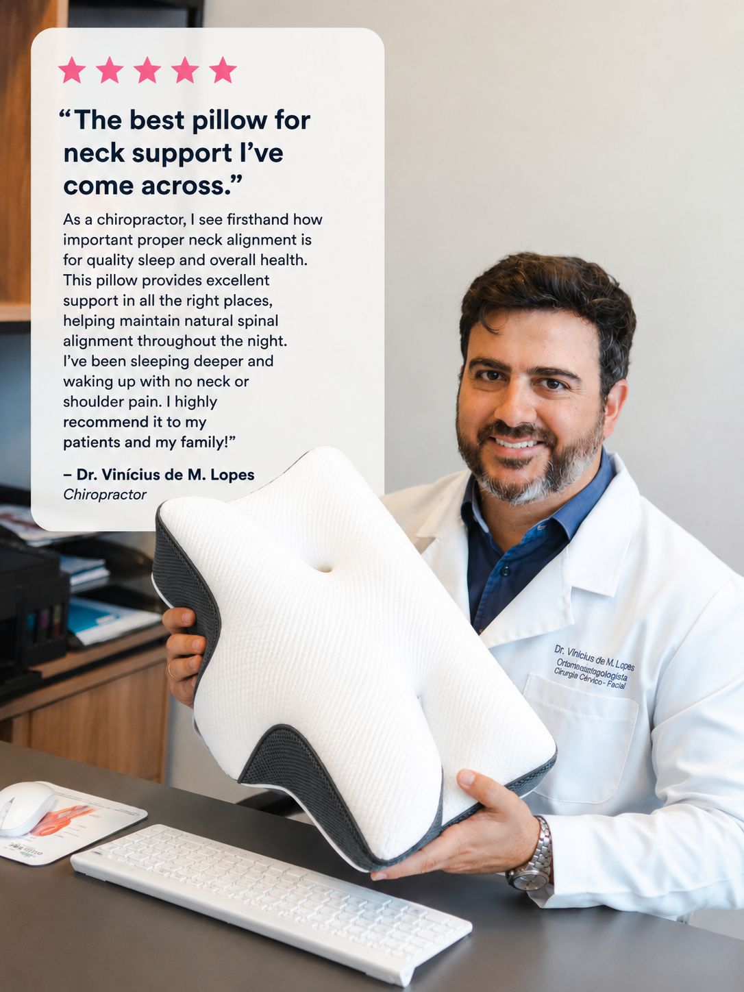 CerviRelief™ Orthopedic Cervical Pillow for Pain Relief & Deep Sleep