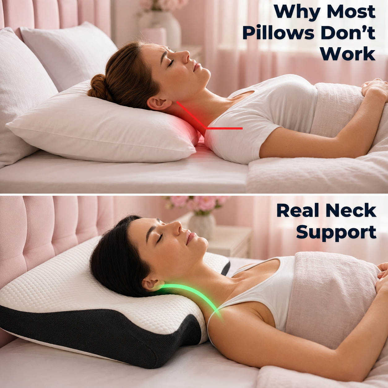 CerviRelief™ Orthopedic Cervical Pillow for Pain Relief & Deep Sleep